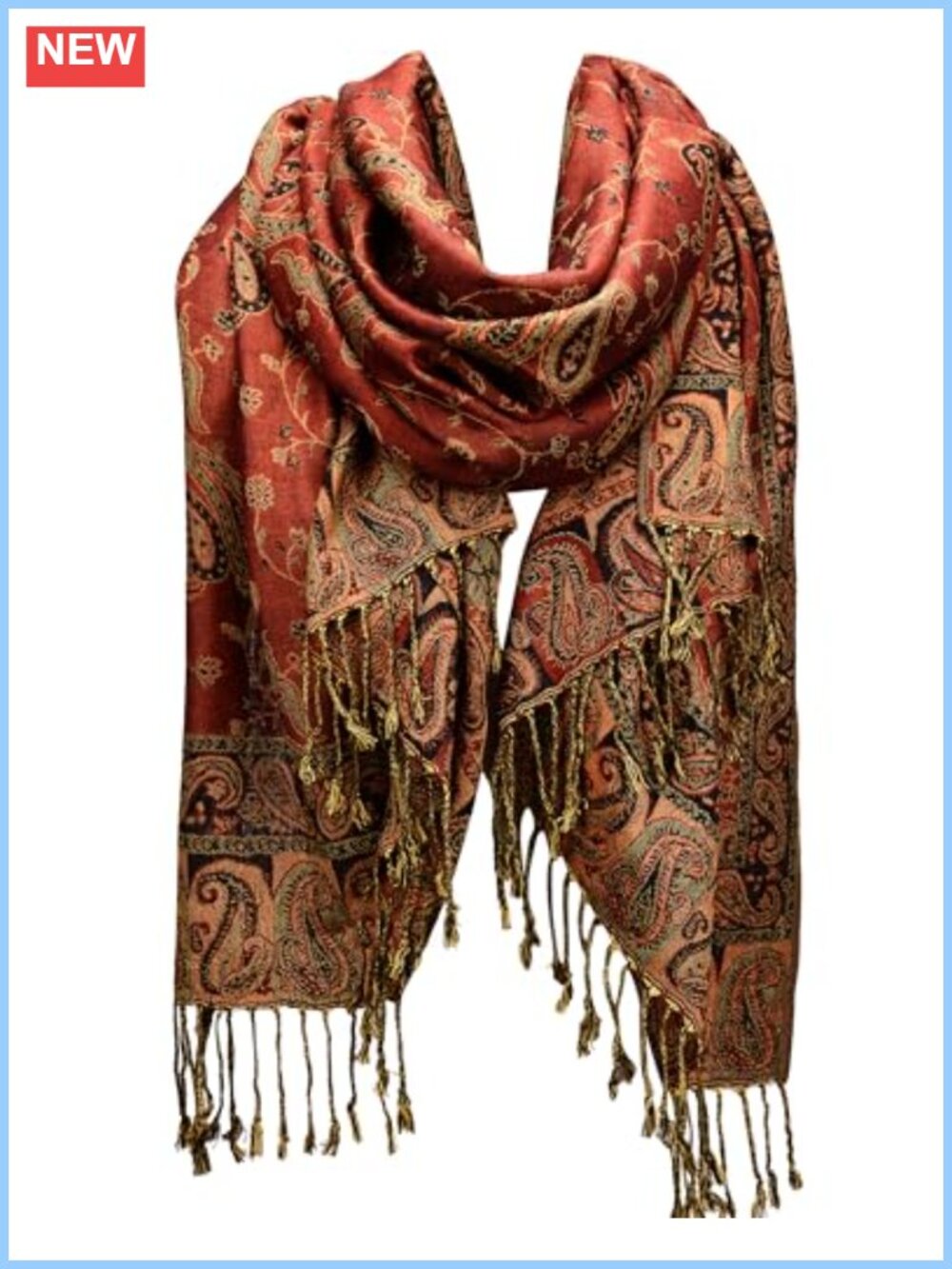 Reversible Paisley Shawl Wrap Viscose Modal Blend Soft Evening Scarf
